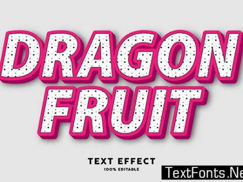 Text Effect - Dragon Fruit Juice Style