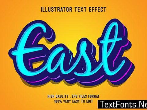 Text Effect - East Cartoon Text Effect