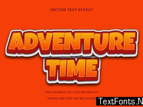 Text Effect Editable - Adventure Time