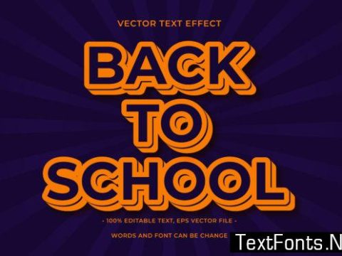 Text Effect Editable - Back to School