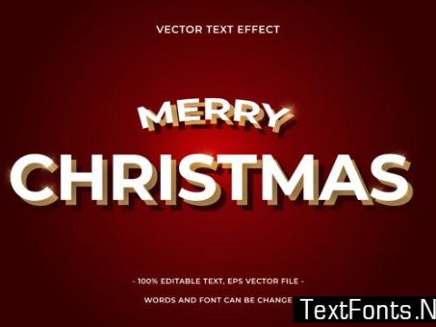 Text Effect Editable - Christmas