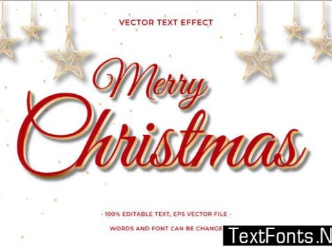 Text Effect Editable - Christmas