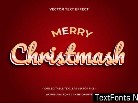 Text Effect Editable - Christmas