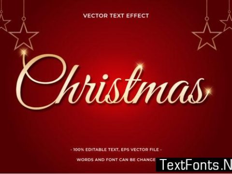 Text Effect Editable - Christmas