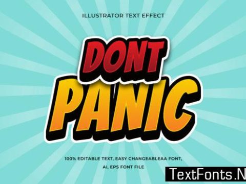 Text Effect Editable - Dont Panic