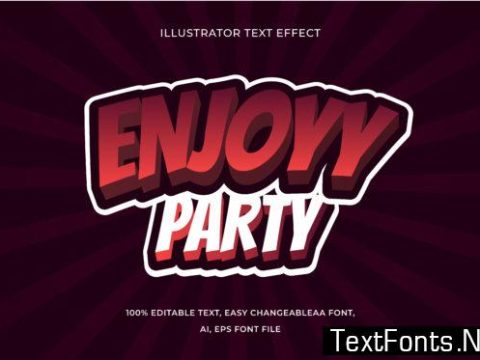 Text Effect Editable - Enjoy Party