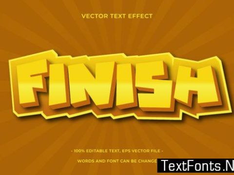 Text Effect Editable - Finish