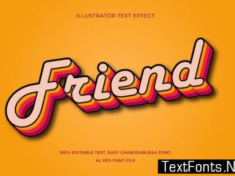 Text Effect Editable - Friend