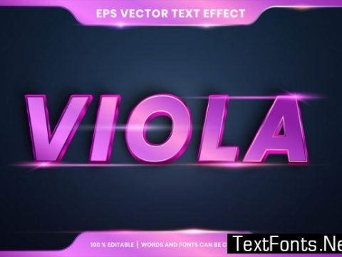 Text Effect Editable, Gradient Purple