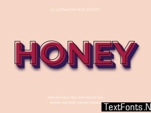 Text Effect Editable - Honey