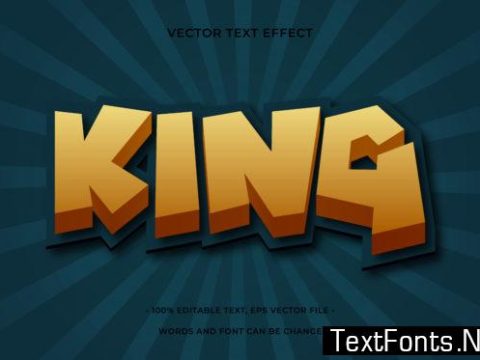 Text Effect Editable - King