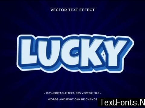 Text Effect Editable - Lucky