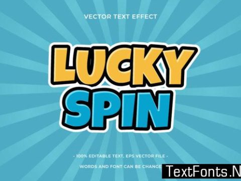 Text Effect Editable - Lucky Spin