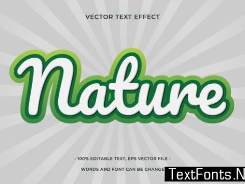 Text Effect Editable - Nature