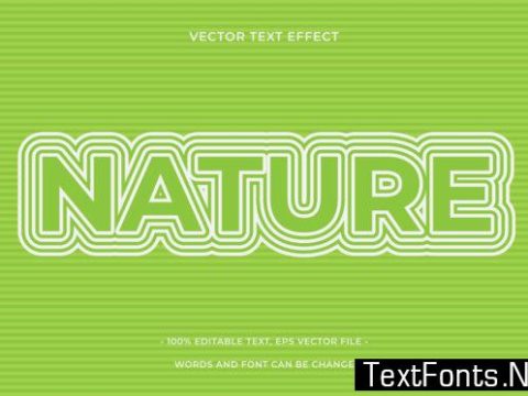 Text Effect Editable - Nature