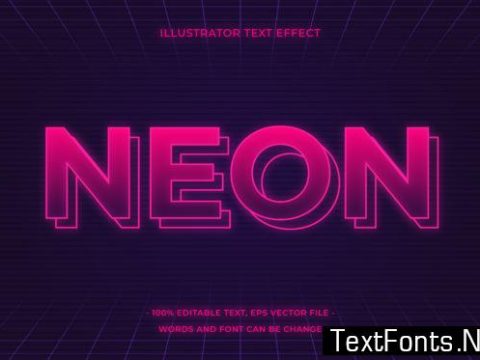 Text Effect Editable - Neon