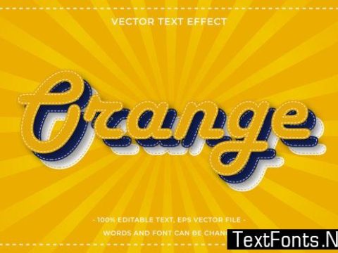 Text Effect Editable - Orange