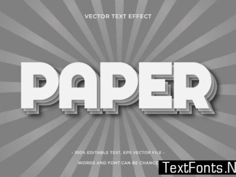 Text Effect Editable - Paper