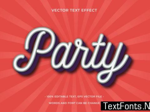 Text Effect Editable - Party