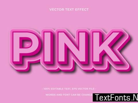 Text Effect Editable - Pink