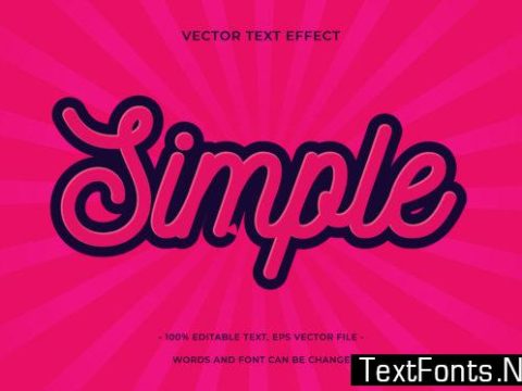 Text Effect Editable - Simple