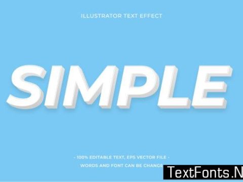 Text Effect Editable - Simple