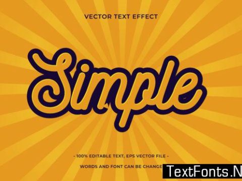 Text Effect Editable - Simple