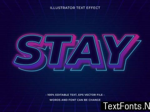 Text Effect Editable - Stay