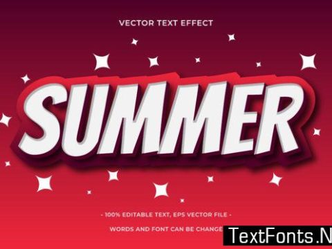 Text Effect Editable - Summer