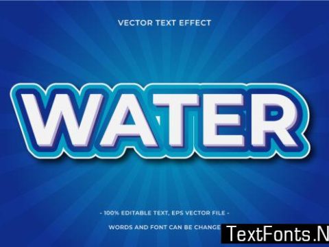 Text Effect Editable - Water