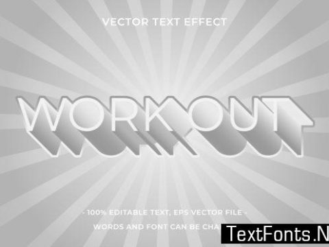 Text Effect Editable - Workout