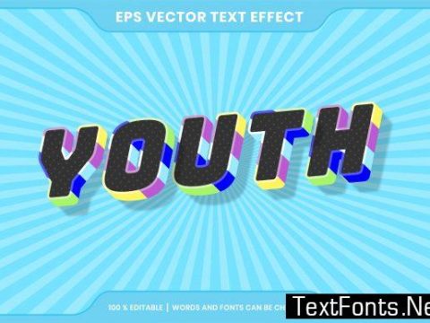 Text Effect Editable, Youth Words