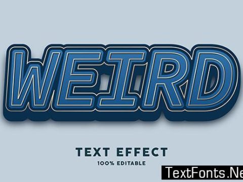 Text Effect - Elegant Classic Blue