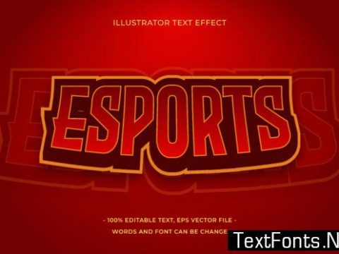 Text Effect - Esports Red