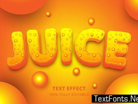 Text Effect - Fluid Orange Juice Style