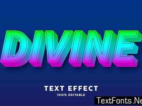 Text Effect - Fresh 3d Gradient Candy