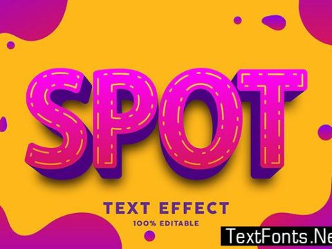 Text Effect - Fresh 3d Spot Bold Style