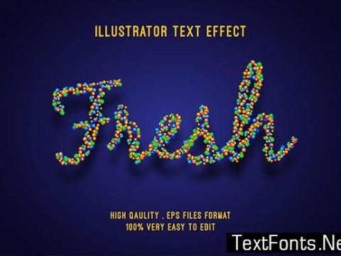 Text Effect - Fresh Bubble Colorful Text