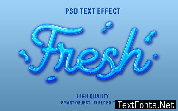 Text Effect - Fresh Liquid Water