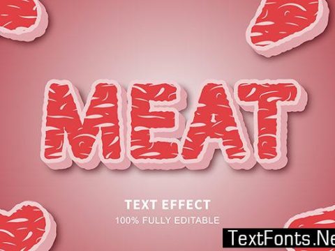 Text Effect - Fresh Meat Style