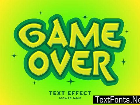 Text Effect - Game over Cartoon Style