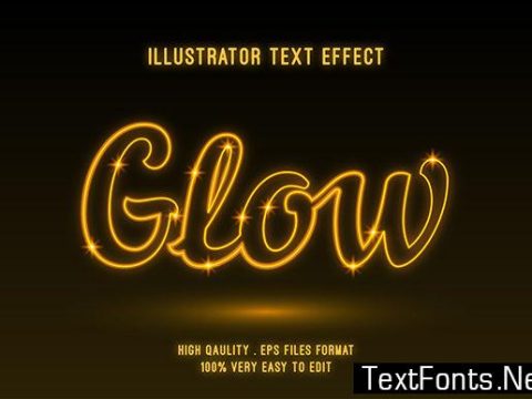 Text Effect - Gold Glow Text Style