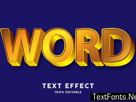 Text Effect - Gold Shine Modern Style