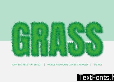 Text Effect - Grass