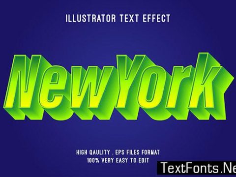 Text Effect - Green Layered Text Style