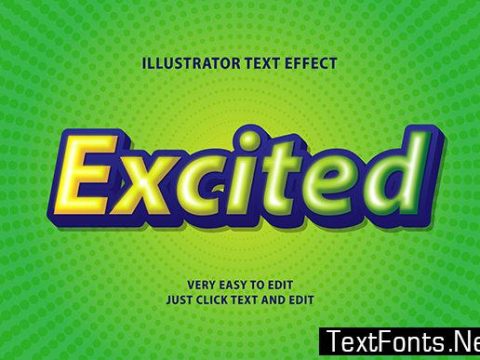 Text Effect - Green Sticker Modern