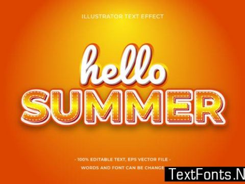 Text Effect - Hello Summer