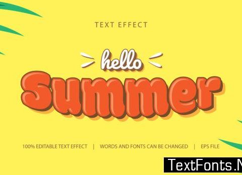 Text Effect - Hello Summer