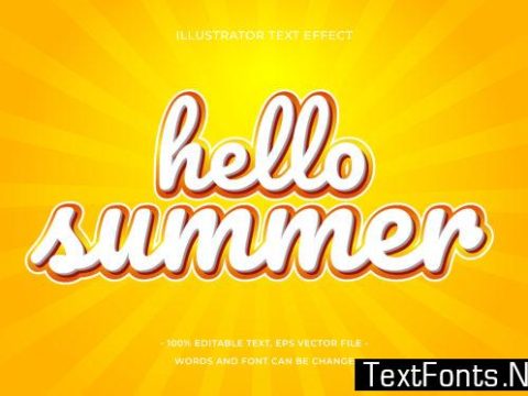 Text Effect - Hello Summer