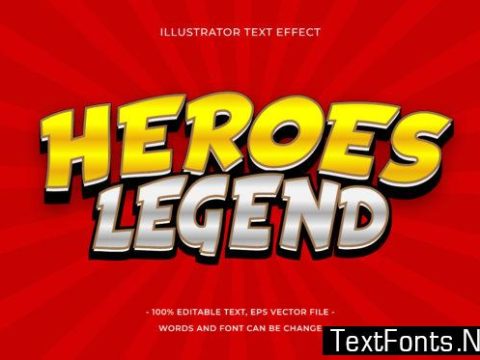 Text Effect - Heroes Legend